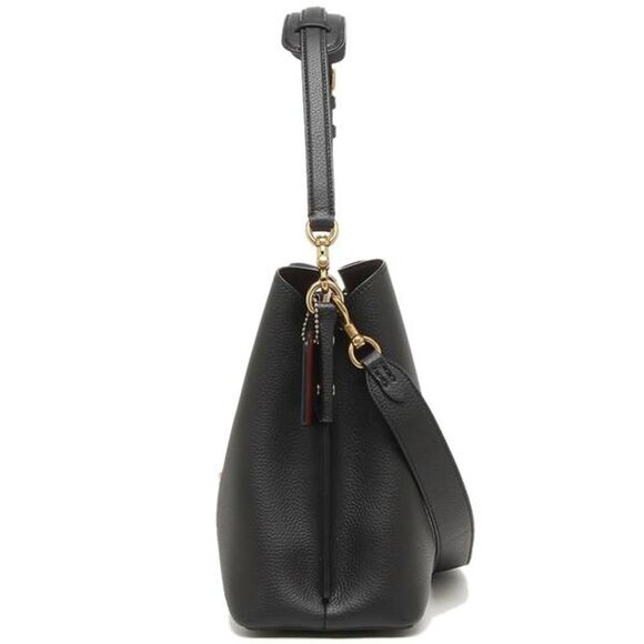 Coach Shoulder Bag Black Leather - Picture 3 of 7